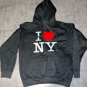 Gray I Love NY Hoodie women’s size medium